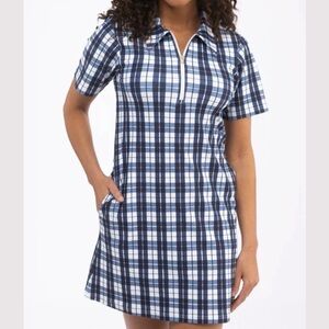 Smith & Quinn NWT Size Small Mariners Plaid Ottolie Mini Shift Dress Preppy